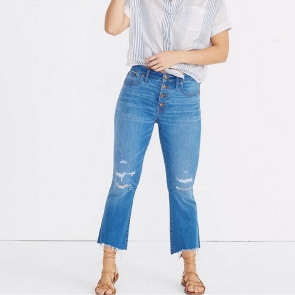 Madewell Cali Demi-Boot cropped jeans size 26 B10 - Picture 1 of 7